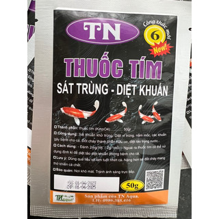 Thuốc tím KMnO₄ gói 50g – sát khuẩn nước hồ cá, diệt nấm, ký sinh trùng, xử lý nước bể cá cảnh hiệu quả