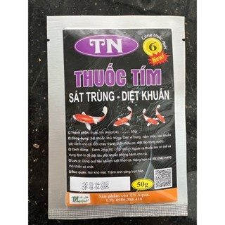Thuốc tím KMnO₄ gói 50g – sát khuẩn nước hồ cá, diệt nấm, ký sinh trùng, xử lý nước bể cá cảnh hiệu quả