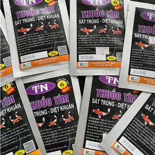 Thuốc tím KMnO₄ gói 50g – sát khuẩn nước hồ cá, diệt nấm, ký sinh trùng, xử lý nước bể cá cảnh hiệu quả