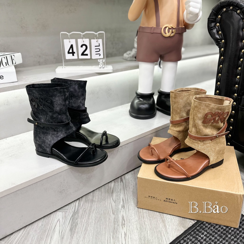 Boot lửng xỏ ngón fullbox da mềm