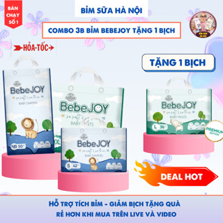 (COMBO 4B) Tã Bỉm BebeJoy Mẫu mới dán/Quần S42>>XXXL30 thấm hút cực nhanh, chống tràn,siêu mềm mịn
