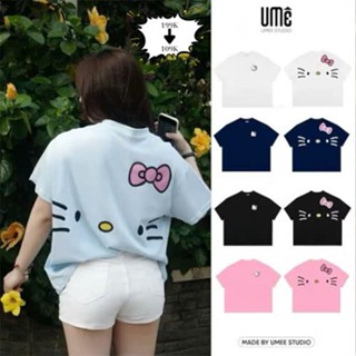 Áo Thun Big Boxy Local Brand UME Form Rộng Tay Ngắn Cotton Cổ Tròn Nam Nữ Cartoon Hoạt Hình " MÈO HELLO KITTY " AA