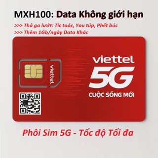Sim 5G Viettel nguyên kiện, tự đăng ký thông tin, gói cước ưu đãi dung lượng Tỷ Gb data tốc độ cao