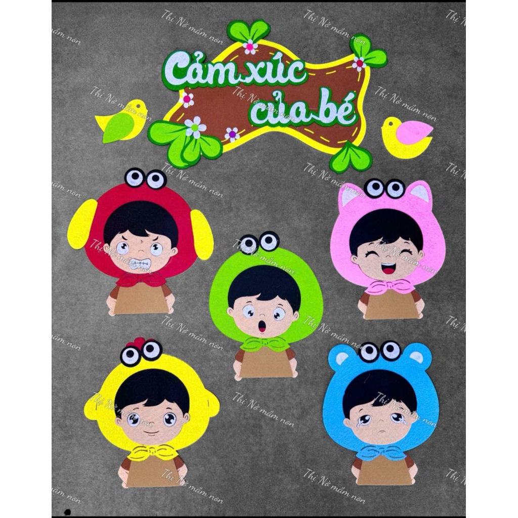 Cảm xúc của bé tranh góc chủ đề steam mầm non