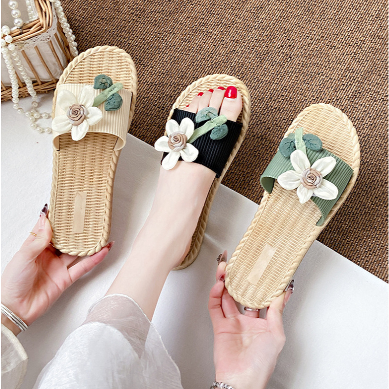 Dép lê nữ thời trang quai ngang, dép đi biển mẫu mới chống thấm nước, chống trơn trượt đi mềm, êm ch