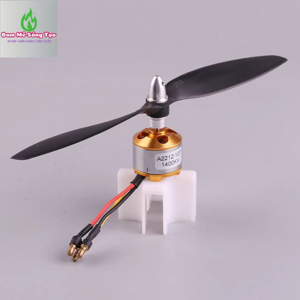 Motor Không Chổi Than A2212 930KV 2200KV 2450kv + Cánh Quạt 6040 + Đế Nhựa ,Cho Máy Bay Điều Khiển T