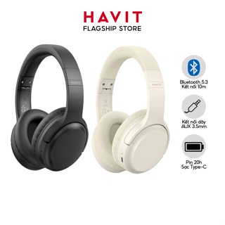 Tai nghe Bluetooth Headphone Havit H662BT Pin 20 tiếng | Kiểu Dáng Basic | BT 5.3