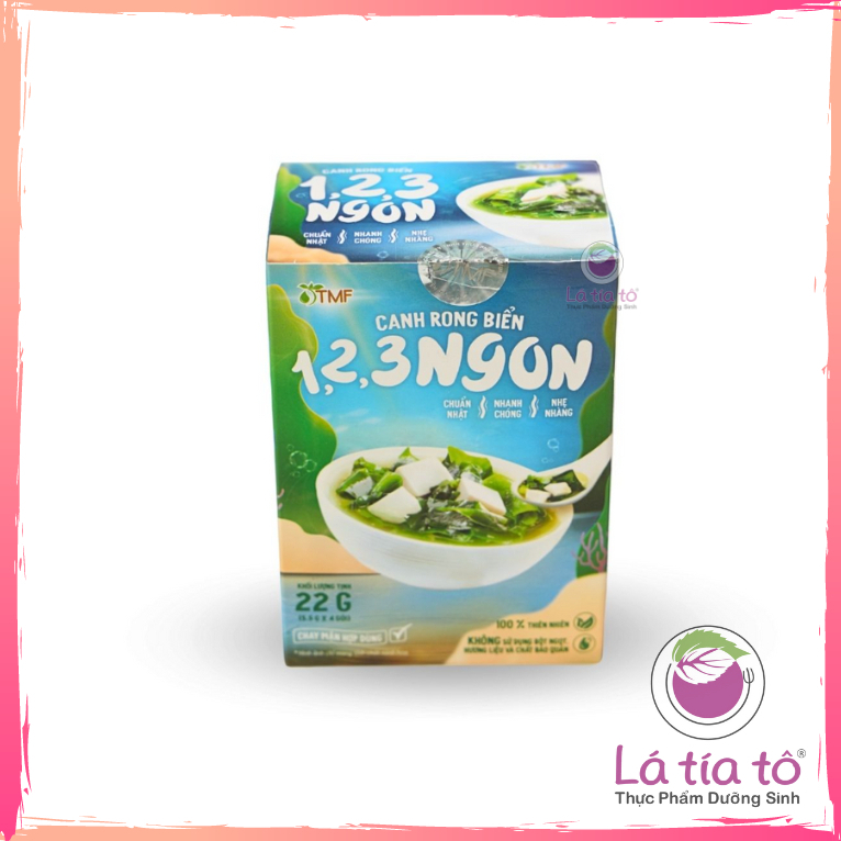 CANH DƯỠNG SINH RONG BIỂN ĂN LIỀN - LÁ TÍA TÔ
