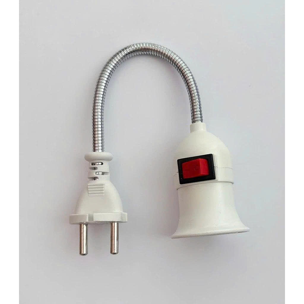 Đuôi đèn liền phích có công tắc-lò xo E27