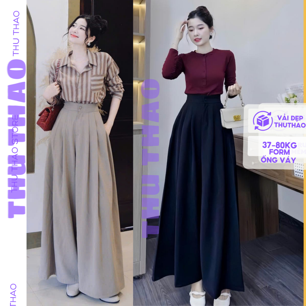 Quần sớ ống váy cạp bản cao dáng dài form đẹp có big size (35-80kg), vải xịn mướt.