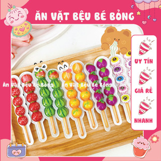  Combo Kẹo dẻo xiên hồ lô mix vị trái cây kẹo dẻo trái cây nội địa đồ ăn vặt 