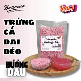 Trân châu trứng cá siêu mini size 4 ly (hương Dâu)