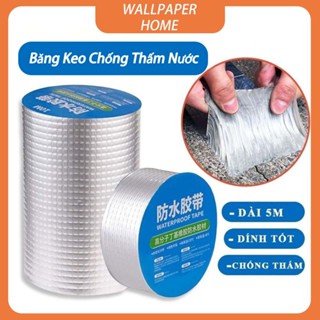 Cuộn băng keo siêu dính, chống thấm nước, dài 5m,Băng Dính Chống Thấm Dột, Chịu Nhiệt Cao, Chống Ăn Mòn