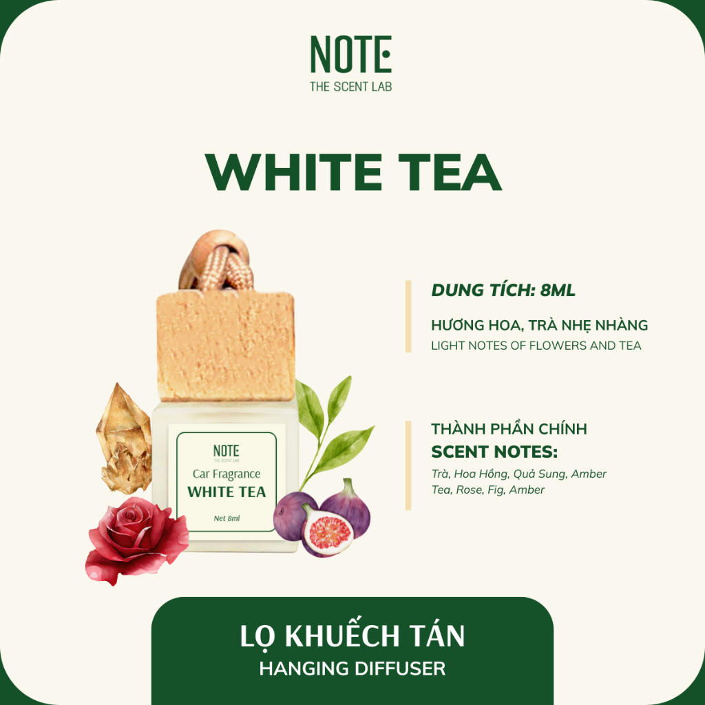 Lọ Khuếch Tán Treo Xe Ô Tô Note - The Scent Lab | Hanging Diffuser
