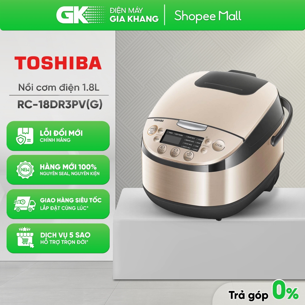 RC-18DR3PV(G) - Cơm Điện TOSHIBA RC-18DR3PV(G) [Toàn Quốc]