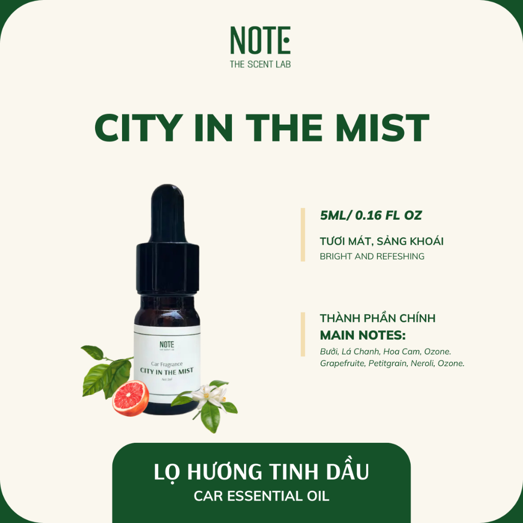 Lọ Hương Ô Tô Note - The Scent Lab | Car Essential Oil