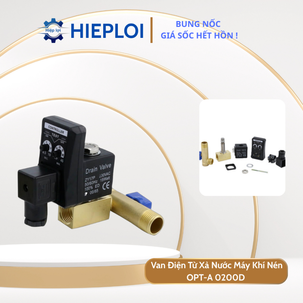 Van Điện Từ Xả Nước Máy Khí Nén OPT-A 0200D - Van Điều Khiển Nước, Xả Lưu Lượng Chính Xác