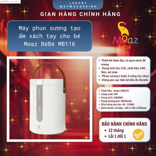 Máy phun sương tạo ẩm xách tay Moaz bebe MB116 bảo hành 12 tháng