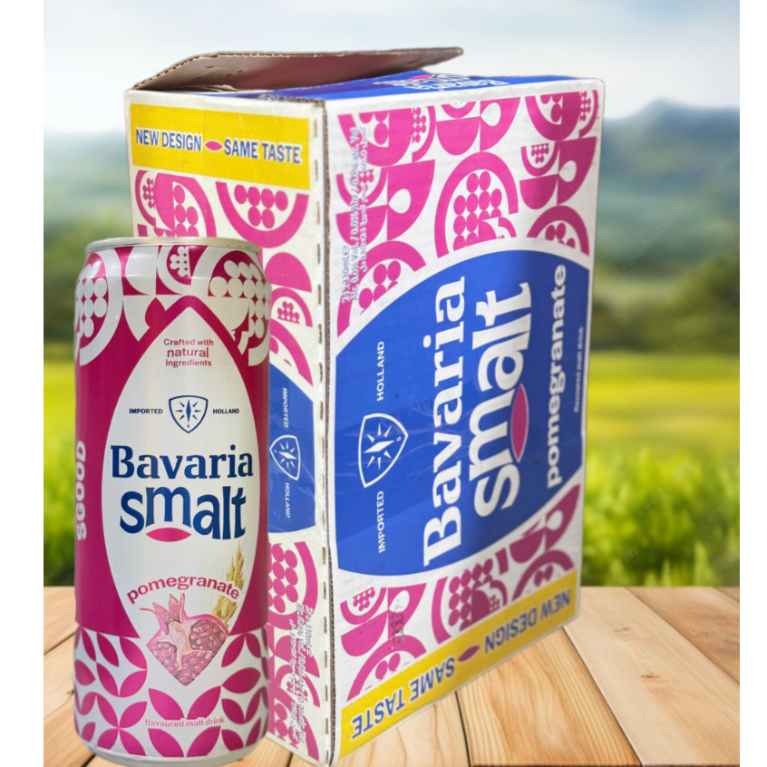 Thùng - Bia Thuần Chay KHÔNG độ BAVARIA Vị Lựu (Thùng 24 lon)