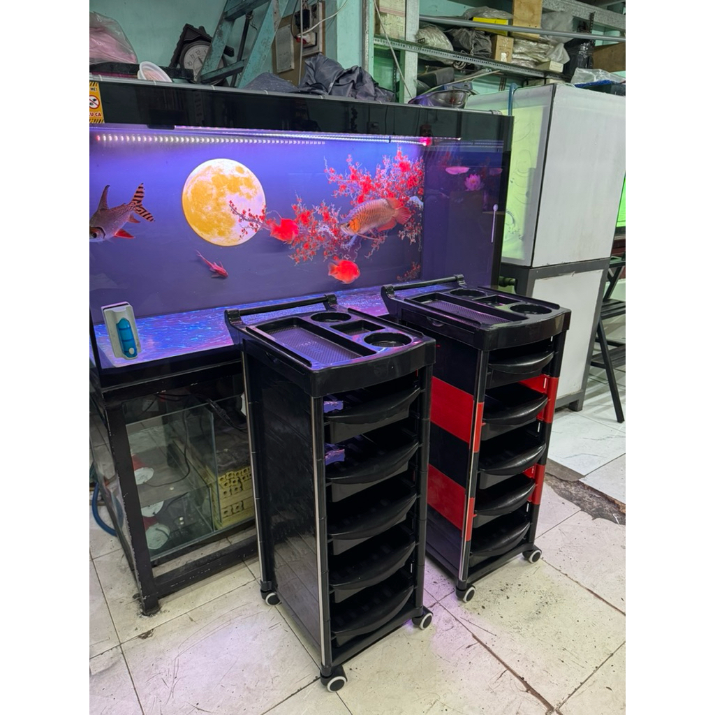  xe đẩy hóa chất dụng cụ làm tóc dành cho salon tóc 