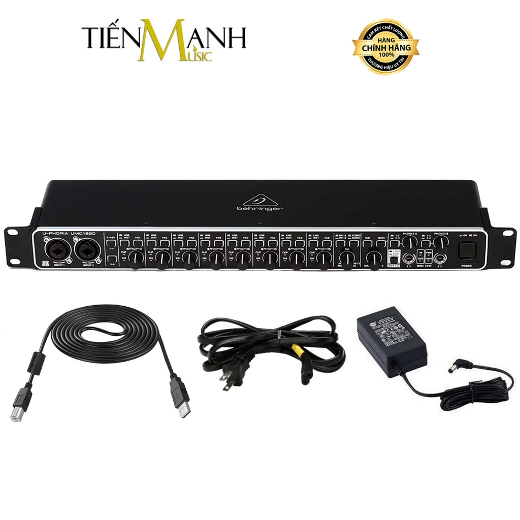 [Chính Hãng] Soundcard Behringer U-Phoria UMC1820 - Sound Card USB Thu Âm Livestream Audio Interface