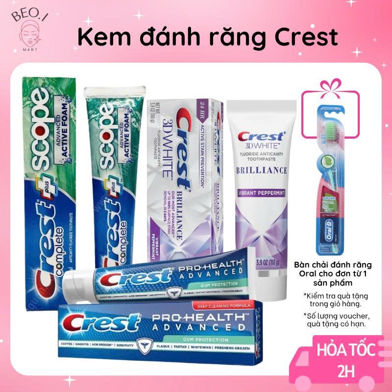 Kem Đánh Răng Crest Làm trắng CHÍNH HÃNG - Beoi Mart