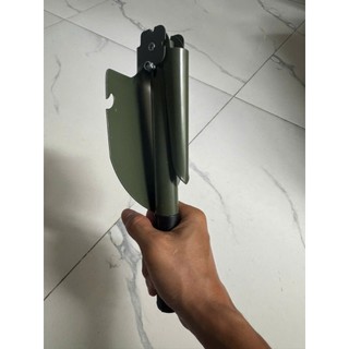 xẻng đào xúc cát đất đi biển, Xẻng mini cắm trại phượt , tự vệ 41cm gấp gọn bỏ túi