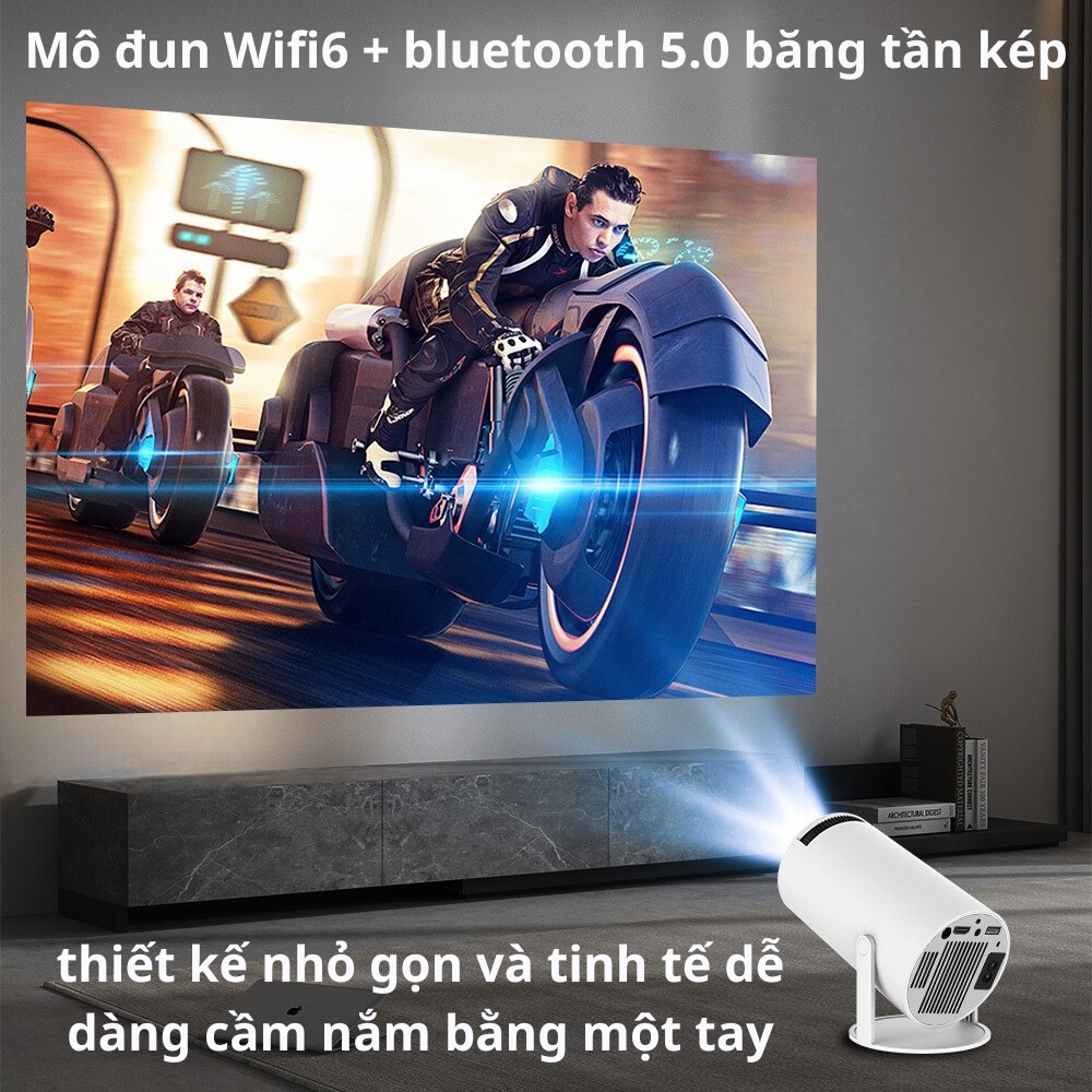 Máy chiếu mini HY300/HY300 Pro Full HD 4K WiFi6 Bluetooth5.0 Android11 Hỗ trợ kết nối với điện thoại di động và máy tính | BigBuy360 - bigbuy360.vn