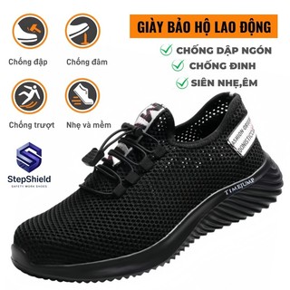 [Nam Nữ Cùng Kiểu]🍀Giày Bảo Hộ Lao Động Giày, Mũi Thép CHống Dập ,Phong Cách Thể Thao Trẻ Trung