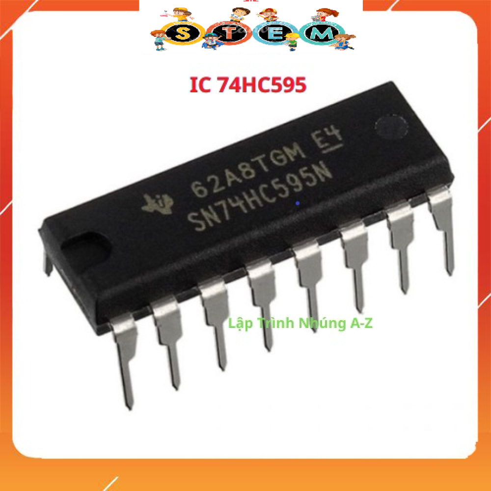[Stem A-Z][56] Combo 5 Chiếc IC 74HC595 (74HC595N SN74HC595N) Dip-16