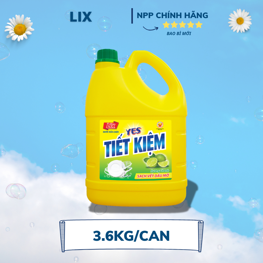 Nước Rửa Chén Yes 3.5KG Siêu Tiết  Kiệm Hương Chanh - Lixco Việt Nam