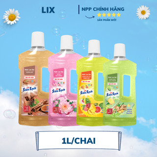  Nước Lau Sàn Lix 1L Siêu Sạch Đuổi Côn Trùng  Mới  Hương Quế Sen Hồng Trái Cây Nhiệt Đới - Lixco Việt Nam 