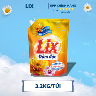 Túi Nước Giặt Lix Hương Nước Hoa 3.2Kg (Bao Bì Mới)- Tẩy Sạch Cực Mạnh Vết Bẩn