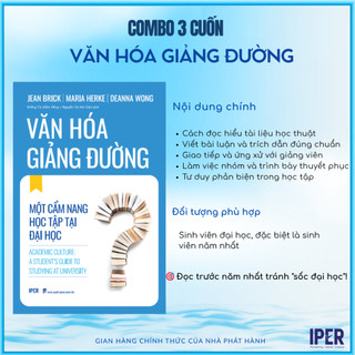 Sách Combo Kỹ năng học tập - IPER (2C: Tự Học + Văn hóa giảng đường)