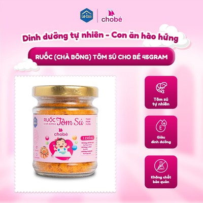 COMBO TIỆN LỢI CHO BÉ LÊ GIA ( ruốc tôm sú cho bé + bột nêm cho bé HŨ THỦY TINH 60G)
