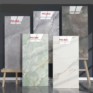 freeship COMBO 100 tấm miếng dán tường phủ nhựa PVC 3D kích tấc 60x30cm tráng nhôm mặt sau xốp dán ốp tường pvc