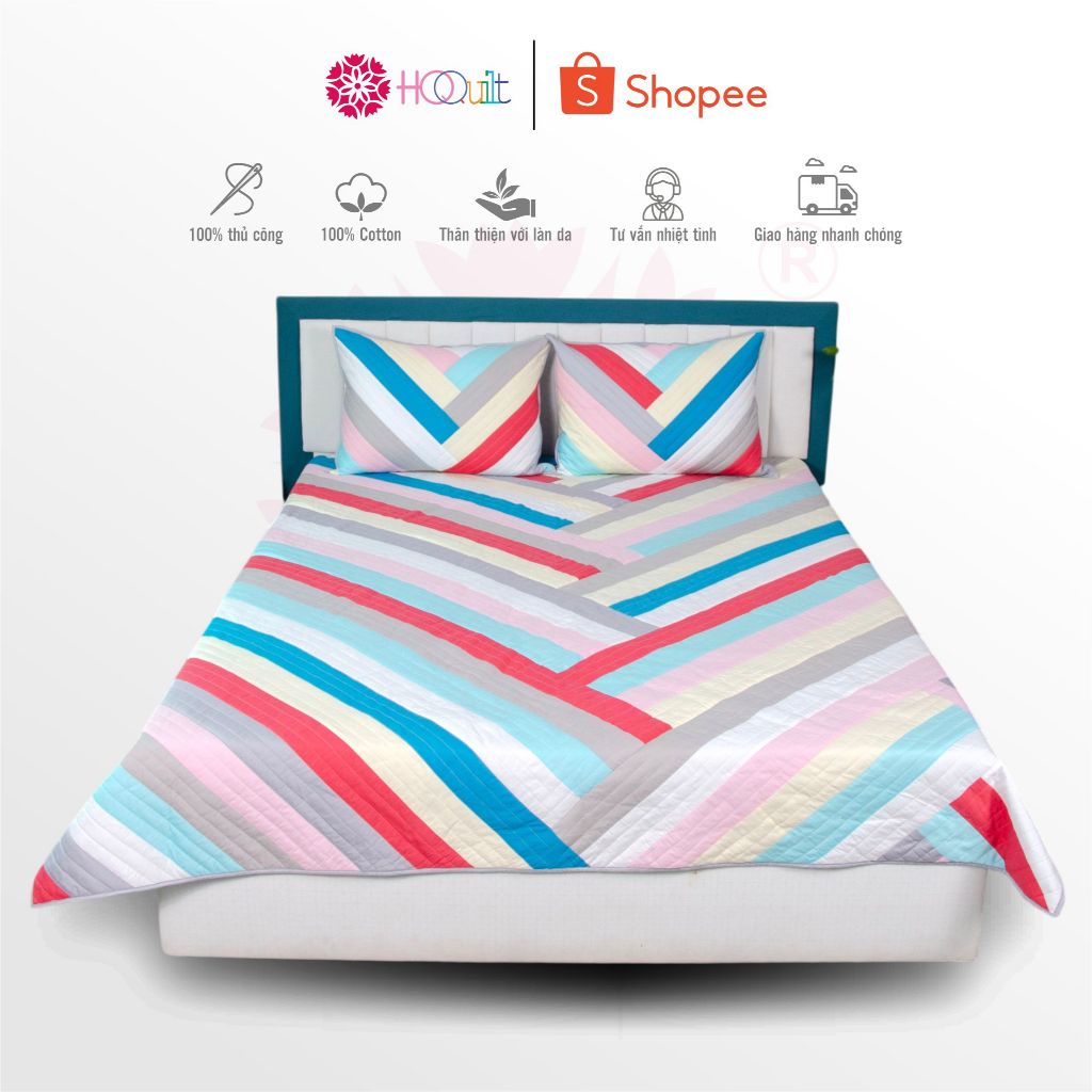 Chăn - Mền Quilt ,Mẫu Quilt Magical Light – Chần Bông, Vải Thô 100% Cotton, Dùng Được Mọi Thời Tiết