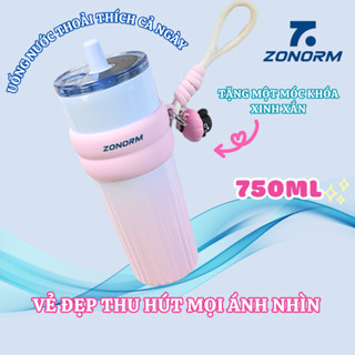 Ly Giữ Nhiệt Cao Cấp ZONORM 750ml Inox 316 Màu Ombre Tặng Kèm Móc Khóa Treo Cute