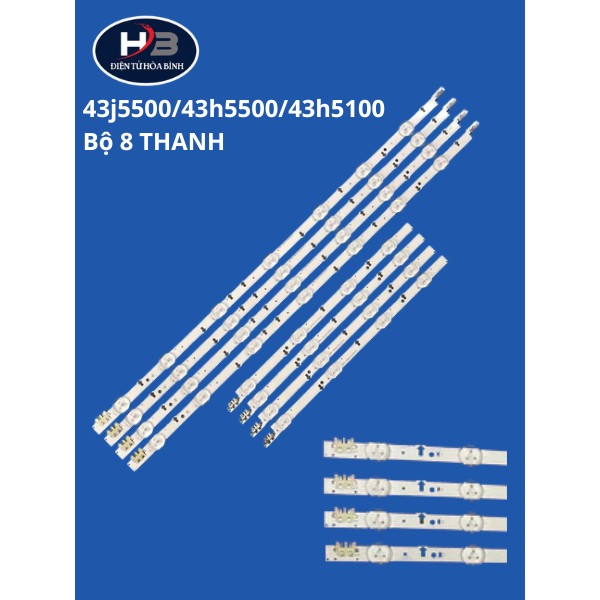 Bộ led tivi Samsung 43j5500/43h5500/ 43h5100 – Bộ 8 THANH