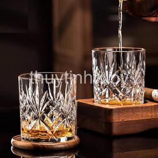  Set 6 Ly thủy tinh uống nước cao cấp cốc uống rượu mạnh ly whisky wine glass 