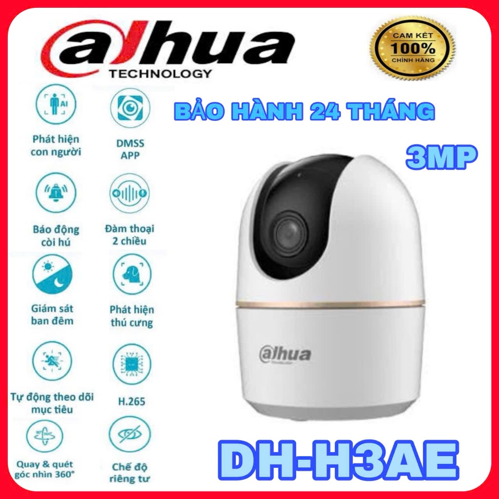 Camera Wifi quay quét trong nhà Hero A1 3MP DAHUA DH-H3AE