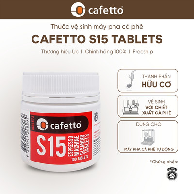 Viên vệ sinh máy pha cà phê S15 Cafetto (100 viên)