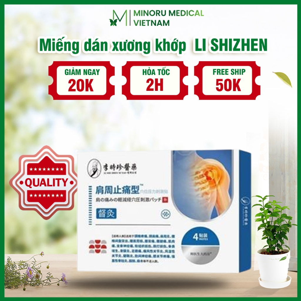 Miếng Dán Cổ Vai Gáy LI SHIZHEN – Dán Li Shizhen Hỗ Trợ Làm Dịu và Mang Lại Sự Dễ Chịu Cho Cổ Vai Gá