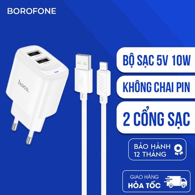Bộ sạc iphone Hoco C141A 10.5W 2 cổng USB 2.1A sạc 2 thiết bị