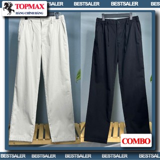  COMBO Quần Đũi Khóa Dài Nam TOPMax,chất đũi linen sợi tre cao cấp,form suông ống rộng mềm mịn. 