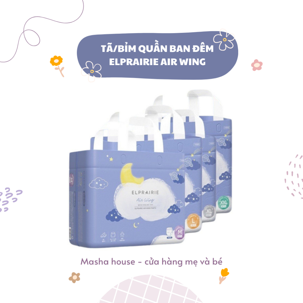 Tã/Bỉm Quần Ban Đêm Elprairie Air Wing