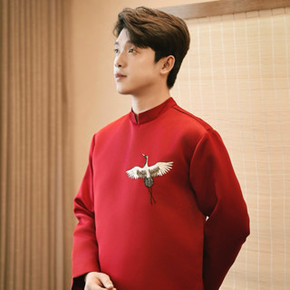 [Hạc] Áo dài nam OAO hoạ tiết Hạc thêu Ruy băng thủ công