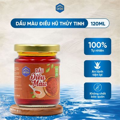 Dầu điều màu Lê Gia hũ thủy tinh 120ml