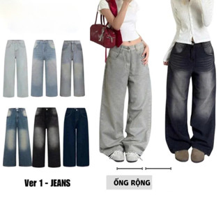 Calem - Quần Jeans Ống Suông Ver 1 WIDE LEG nhiều màu Light Blue, Lưng Cao, Màu Xanh Wash tôn dáng cạp cao form unisex