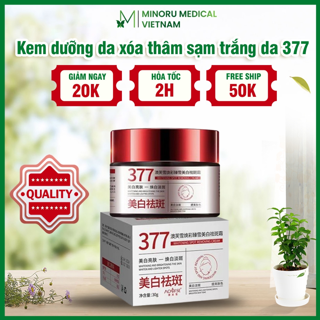 Kem Dưỡng Trắng Khử Thâm Sạm Da 377 AOFSE – Kem 377 AOFSE Làm Sáng Da, Hỗ Trợ Giảm Nám, Thâm Sạm
